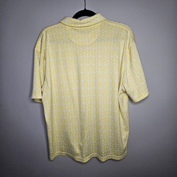 Windham Pointe Shirt Polo Mens XL Yellow Leaf/geometric Pattern Beach Golf - Picture 2 of 7